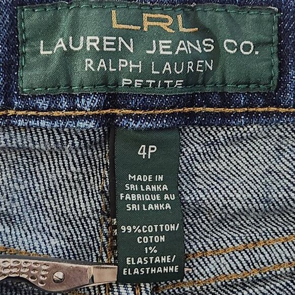 LRL Lauren Jeans Co. Classic Bootcut jeans blue denim size 4 petite - Picture 7 of 9